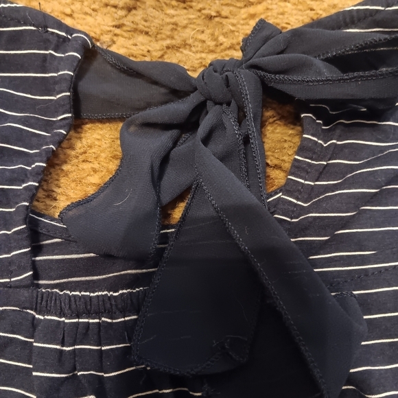 Womens Weekend Suzanne Betrd Blouse Top Stripe Tie Bow Back Size XL - Picture 4 of 4